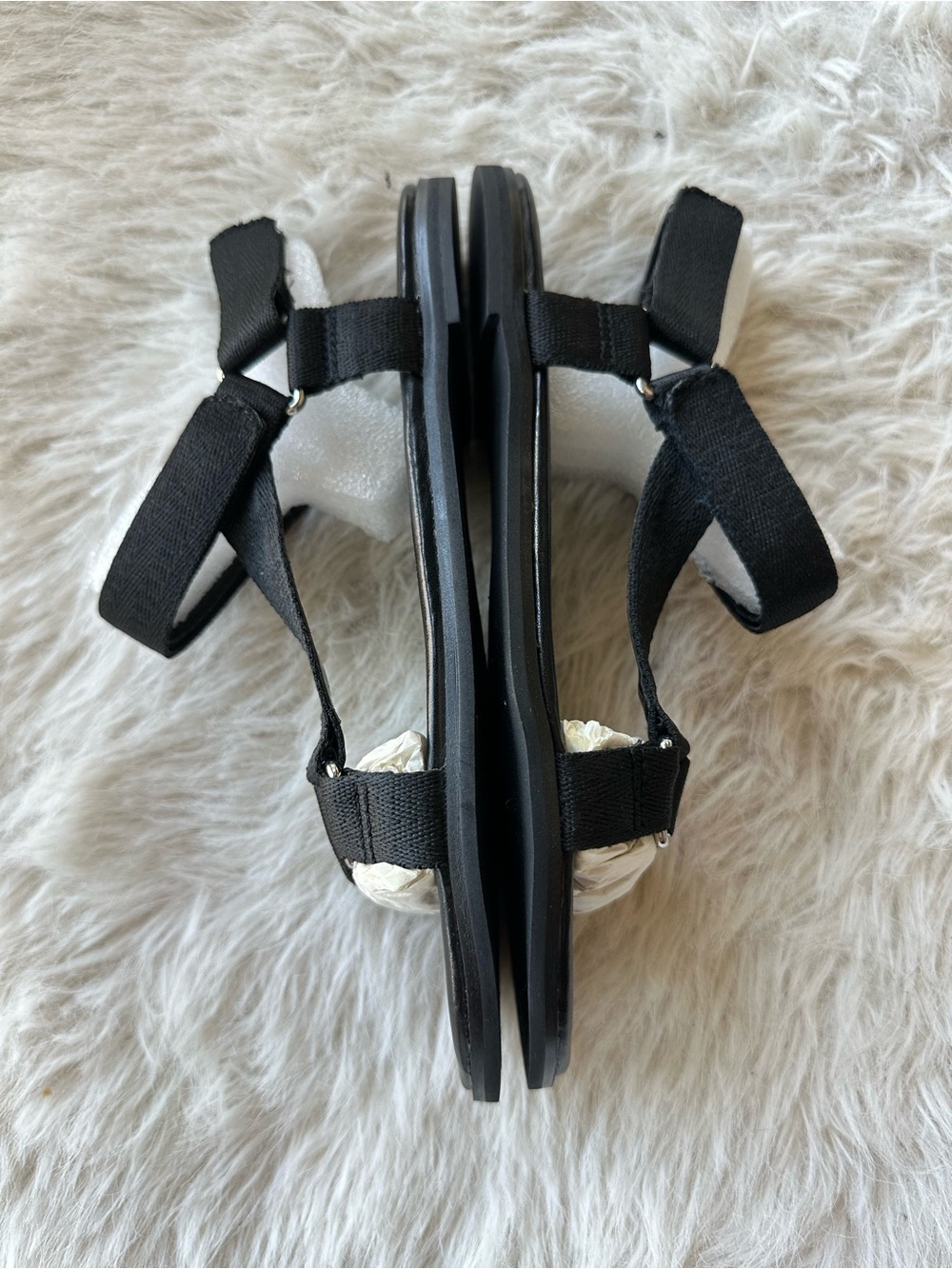 Black Women's Adjustable Strappy Sandals 5.5  new in the box - Picture 7 of 16